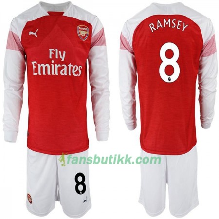 Fotballdrakt Arsenal Aaron Ramsey 8 Barn Hjemmetrøye 2018-2019 Langermet